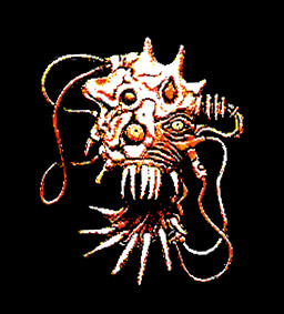 ambiguous_gender black_background cable horror_(theme) multi_eye not_furry open_mouth sharp_teeth simple_background solo teeth white_body plastiboo godhusk monster segger_fly vessel_(godhusk) digital_media_(artwork) headshot_portrait hi_res official_art pixel_(artwork) portrait