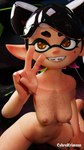 big_breasts breasts female freckled_breasts freckles pointy_ears sharp_teeth smile solo teeth cybrokrimson nintendo splatoon callie_(splatoon) inkling_girl squid_sisters_(splatoon) cephalopod humanoid inkling marine mollusk 3d_(artwork) 9:16 digital_media_(artwork) hi_res