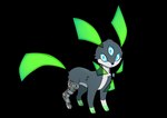 ambiguous_gender digitigrade feral fur simple_background solo transparent_background pokumaju nintendo pokemon promin eeveelution nucleon_(fakemon) pokemon_(species) absurd_res alpha_channel hi_res