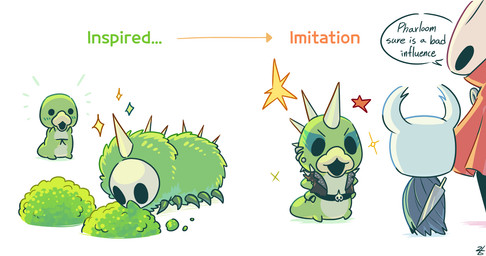 2_horns ambiguous_gender anthro biped black_eyes cloak clothed clothing dialogue directional_arrow ear_piercing ear_ring ellipsis empty_eyes eyebrows feral fur green_body green_text group horn melee_weapon moss nail_(weapon) open_mouth piercing plant red_cloak red_clothing ring_piercing sparkles speech_bubble spikes spikes_(anatomy) standing text weapon weapon_on_back kurang_steam hollow_knight:_silksong hollow_knight_(franchise) team_cherry hornet_(hollow_knight) the_knight_(hollow_knight) arthropod grub_(hollow_knight) mossgrub 2026 english_text hi_res signature