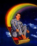 5_toes black_facial_hair black_mustache blue_sky clothing cloud detailed_background facial_hair feet hair human_only humor magic_carpet male mustache nazi night not_furry outside pajamas rainbow rainbow_arch serious_business short_hair sky skyscape sled sleigh solo star starry_sky tan_body tan_skin toes what razzicr7 real_world adolf_hitler human mammal 2012 colored grandfathered_content lol_comments low_res meme shaded