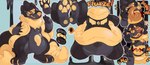 2_tails anthro blush goopy inflatable male multi_tail pawpads slime solo tail tongue tongue_out foxwiththesocks nintendo pokemon fluxzel_(character) animate_inanimate buizel floatzel generation_4_pokemon living_inflatable pokemon_(species) absurd_res hi_res model_sheet