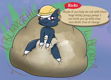 anthro big_diaper blort clothing diaper ear_tuft excessive_feces feces fur hand_on_diaper hat headgear headwear huge_diaper hyper hyper_diaper hyper_feces hyper_soiling male multicolored_body multicolored_fur one_eye_obstructed pooping smelly smug soiled_diaper soiling soiling_diaper solo speech_bubble spread_legs spreading stink_fumes stripes text touching_diaper tuft unclean_diaper used_diaper law_azure animal_crossing nintendo kicks_(animal_crossing) mammal mephitid skunk english_text