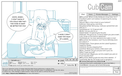 anthro bed bedroom biped bodily_fluids buckteeth cam_show camera_view camgirl cellphone chair chat chat_box clitoris container cup electronics eyewear female flat_chested furniture genital_fluids genitals glasses kneeling livestream navel nipples nude office_chair peeing peeing_into_container peeing_into_cup peeing_on_self phone profanity recording smartphone solo spread_legs spread_vulva spreading teeth text urethra urine urine_on_self vulva watersports young young_anthro aogami cubcam bella_mouse house_mouse mammal mouse murid murine rodent 16:10 2018 absurd_res digital_media_(artwork) english_text hi_res url widescreen