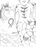 anthro bathing blush butt duo female feral flower hot_spring looking_at_another looking_at_partner muscular muscular_female nude plant raised_tail swimming tail towel towel_on_arm water marcushunter dreamworks kung_fu_panda master_tigress master_viper felid mammal pantherine reptile scalie snake tiger viper 2018 hi_res monochrome