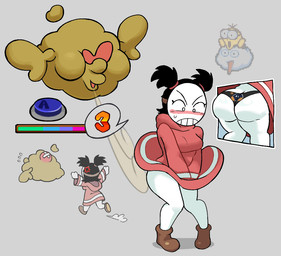 ambiguous_anthro ambiguous_gender angry anthro black_clothing black_hair black_panties black_underwear blowing blush breasts brown_body brown_clothing brown_cloud brown_footwear brown_nose brown_shoes bump butt butt_shot clothed clothed_female clothed_humanoid clothing cloud covering covering_self cross-popping_vein duo_focus emanata eyelashes eyewear female female_humanoid footwear grey_background group hair hand_on_cheek hands_on_own_cheeks head_bump hooded_robe knock-kneed looking_down male medium_breasts not_furry_focus number open_mouth panties pigtails pink_blush print_clothing print_panties print_underwear pushbutton red_clothing red_eyewear red_robe red_sunglasses robe running_away scales shadow shoes simple_background speech_bubble sunglasses surprised sweat_emanata teeth underwear white_body white_butt white_cloud white_mask white_skin wide_eyed wind yellow_body yellow_scales genocityzone mario_bros nintendo paper_mario paper_mario_(2000) huff_n._puff sadie_(genocity) air_creature bandit_(mario) bob-omb elemental_creature humanoid koopa lakitu lakitu's_cloud living_cloud ruff_puff scalie 2025 digital_media_(artwork) shaded