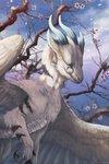 blossoms feathered_wings feathers female feral fur horn plant solo tree wings celrasa legend_of_ahya mythology llydia_the_fluff_dragon_(darkflamewolf) dragon furred_dragon furred_scalie mythological_creature mythological_scalie scalie 2:3 hi_res