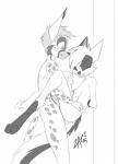 against_surface anthro bdsm bondage bound breasts duo eyes_closed female fur hair male male/female nipples nude sex small_breasts standing zagura dreamkeepers bobby_frederick viriathus_vayu cheetah felid feline mammal 2019 hi_res monochrome