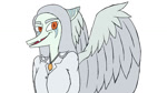 amber_(gem) amber_(material) amber_eyes anthro bone_frill clothed clothing eye_roll feathered_wings feathers female frill_(anatomy) grey_hair hair heart_symbol jewelry long_hair long_snout looking_at_viewer necklace pendant pupils simple_background slit_pupils smile smiling_at_viewer snout solo text thought_bubble white_background wings crezz_crow cavemanon_studios goodbye_volcano_high snoot_game fang_(gvh) dinosaur prehistoric_species pterodactylus pterosaur reptile scalie 16:9 animated colored english_text hi_res no_sound short_playtime webm widescreen