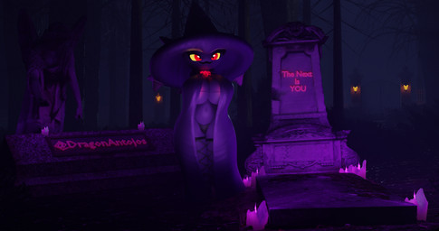 big_breasts breasts candle cemetery clothing detailed_background female lingerie looking_at_viewer purple_body red_eyes solo text tombstone yellow_sclera dragonantojos evettrox_(modeler) nintendo pokemon generation_4_pokemon ghost humanoid mismagius pokemon_(species) spirit 2023 256:135 3d_(artwork) 4k absurd_res artist_name digital_media_(artwork) english_text hi_res
