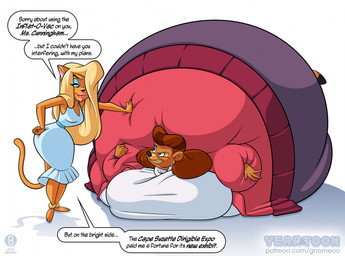 air_inflation anthro belly belly_expansion big_belly body_inflation duo expansion female female/female gnomeoo immobile inflation spherical_inflation text disney talespin kitten_kaboodle rebecca_cunningham bear felid feline mammal english_text url