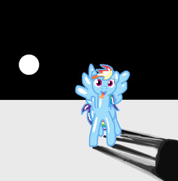 blue_body blue_feathers blue_fur bodily_fluids feathered_wings feathers female feral fur hair multicolored_hair purple_eyes rainbow_hair saliva shadow simple_background solo tongue wings pyramidbread friendship_is_magic hasbro my_little_pony mythology rainbow_dash_(mlp) equid equine mammal mythological_creature mythological_equine pegasus source_request