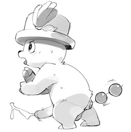 anal anal_orgasm anal_penetration anthro balls bodily_fluids chibi clothing cum ejaculation genital_fluids genitals hands-free hat headgear headwear kemono looking_pleasured male object_in_ass orgasm penetration penis sex_toy sex_toy_in_ass sex_toy_insertion simple_background solo sweat young young_anthro young_male masshiro one_piece tony_tony_chopper deer mammal new_world_deer reindeer 2022 monochrome