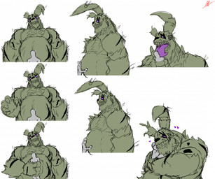 anthro belly big_belly chest_tuft duo hug larger_male licking male musclegut muscular muscular_arms muscular_male open_mouth pecs size_difference tongue tongue_out tuft grilder123 five_nights_at_freddy's five_nights_at_freddy's_3 scottgames springtrap_(fnaf) lagomorph leporid mammal rabbit undead hi_res