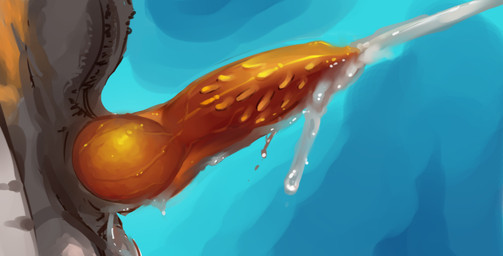 animal_genitalia animal_penis bodily_fluids canine_genitalia canine_penis close-up cum cum_drip cumshot dripping ejaculation erection feline_genitalia feline_penis genital_fluids genitals knot male nude orange_penis orgasm penile_spines penis solo winddragon unknown_species 2015 character_request
