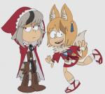 duo fox_tail itoruna fire_emblem fire_emblem_fates nintendo selkie_(fire_emblem_fates) velouria animal_humanoid canid canid_humanoid canine canine_humanoid canis fox fox_humanoid human humanoid mammal mammal_humanoid wolf 2019 digital_media_(artwork) hi_res