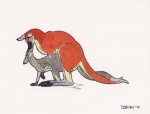 1994 all_fours anatomically_correct animal_genitalia animal_penis bent_over bodily_fluids cloaca cum doggystyle duo entwined_tails erection feet female female_penetrated feral feral_on_feral from_behind_position fur genital_fluids genitals kangaroo kissing macropod male male/female male_penetrating male_penetrating_female mammal marker_(artwork) marsupial marsupial_penis messy nude penetration penile penile_penetration penis penis_in_pussy red_kangaroo sex tail tail_coil thin_penis tim_o'rourke traditional_media_(artwork) vaginal vaginal_penetration