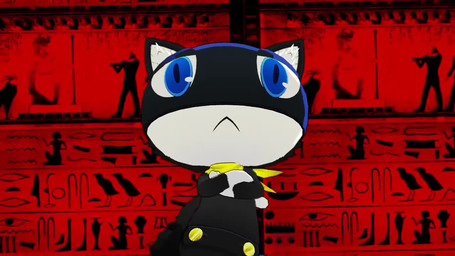 anthro belt black_body black_fur chibi crossed_arms dancing fur kerchief looking_at_viewer male markings mask music music_video parody solo synced_to_music tail tail_markings tail_motion tailwag white_body white_fur yellow_kerchief bunnxarts ankha_zone atlus camel_by_camel megami_tensei persona_(series) persona_5 sandy_marton sega morgana_(persona) domestic_cat felid feline felis mammal tuxedo_cat 16:9 animated animation_meme hieroglyphic_text meme short_playtime sound video widescreen