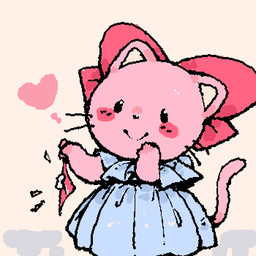 ambiguous_anthro ambiguous_gender animated_gif anthro black_eyes blue_clothing blue_dress blush bow_ribbon closed_smile clothed clothed_ambiguous clothed_anthro clothing dress emanata fully_clothed fully_clothed_ambiguous fully_clothed_anthro glistening glistening_eyes heart_symbol holding_clothing holding_object holding_panties holding_underwear mouth_closed panties pink_blush pink_body pink_ears pink_tail smile solo squigglevision standing tail tan_inner_ear underwear whiskers ligma_(artist) domestic_cat felid feline felis mammal 1:1 2026 2d_animation animated archived_source digital_drawing_(artwork) digital_media_(artwork) short_playtime wigglypaint_(artwork)