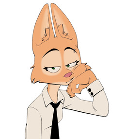 accessory anthro barbell_piercing clothing eyebrow_piercing eyebrows eyelashes facial_piercing facial_tuft female fur green_eyes half-closed_eyes hand_on_cheek inner_ear_fluff long_eyelashes narrowed_eyes necktie orange_body orange_fur piercing shirt solo tan_body tan_fur topwear tuft laureano dreamworks the_bad_guys diane_foxington canid canine fox mammal 2025 hi_res