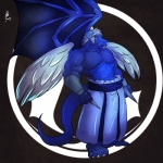 abs anthro armor athletic belt biceps big_muscles biped blue_body blue_skin bottomwear claws clothed clothing feathered_wings feathers grey_hair hair hidden_blade horn long_hair male muscular muscular_anthro muscular_male pants pecs pose robe scales solo standing tail toe_claws topless weapon whiskers wings donryu assassin's_creed mythology ubisoft wolfurameshi wolf_urameshi dragon feathered_dragon feathered_scalie mythological_creature mythological_scalie reptile scalie 1:1 hi_res monochrome