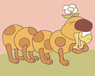 8_legs abdominal_bulge ambiguous_gender anthro big_nose bloated blush duo endosoma feral flower_on_head green_mouth low_framerate markings multiple_stomachs safe_vore segmented_body spots spotted_body swallowing vore claustrophile mario_bros nintendo koopa koopa_troopa scalie wiggler_(mario) 5:4 animated hi_res