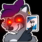 solo sticker sticker_pack text uno_card misspooks uno mammal procyonid raccoon 1:1 alpha_channel reaction_image