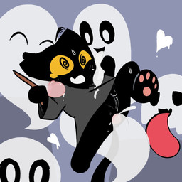 anal anthro bodily_fluids cum cum_in_ass cum_inside feet female genital_fluids genitals group group_sex heart_symbol leaking_cum male male/female orgy penis questionable_consent sex soles vulva mrdegradation google google_doodle magic_cat_academy momo_(google) domestic_cat felid feline felis ghost mammal spirit 1:1 2022