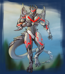 anthro arm_blade arm_spikes broad_shoulders claws corruption floating giant_monster horn jagged_beak macro male red_eyes red_visor shoulder_spikes solo spiked_tail spikes spikes_(anatomy) superhero tail nike_m_aguaraguazu mythology ultraman_(series) ultra_draconis celestial_being celestial_dragon dragon kaiju mythological_creature mythological_scalie scalie alpha_channel hi_res