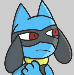 ambiguous_gender anthro solo yorugasam100 nintendo pokemon generation_4_pokemon pokemon_(species) riolu absurd_res hi_res