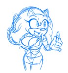 anthro big_breasts bottomwear breasts cleavage clothed clothing crossgender female gem huge_breasts jacket jewelry miniskirt mtf_crossgender necklace pearl_(gem) pearl_necklace skirt solo topwear missphase sega sonic_the_hedgehog_(series) sonic_the_hedgehog eulipotyphlan hedgehog mammal blue_and_white monochrome sketch