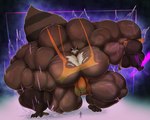 anthro balls balls_outline biceps big_balls big_bulge big_muscles big_penis body_size_growth bottomwear brown_body brown_fur bulge clothing detailed_bulge expansion fur genital_outline genitals growth guardians_of_the_galaxy hi_res huge_bulge huge_muscles hyper hyper_bulge hyper_genitalia hyper_muscles macro male mammal marvel muscle_growth muscular muscular_anthro muscular_arms muscular_legs muscular_male muscular_thighs pecs penis penis_outline procyonid raccoon rocket_raccoon simple_background size_difference size_transformation smile solo tail teeth topwear transformation vein veiny_muscles vezerem wardrobe_malfunction