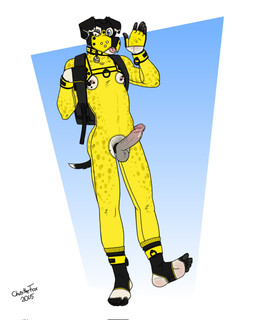 accessory animal_mask anthro backpack balls barbell_piercing barefoot belly blinking blinking_at_viewer blue_eyes bodily_fluids circumcised clothing cock_ring collar ear_piercing ear_ring ears_down erection feet genital_fluids genitals glans gloves handwear humanoid_feet humanoid_genitalia humanoid_penis jewelry latex latex_clothing looking_at_viewer male mask nipple_piercing nipples nude nude_anthro nude_male penis penis_accessory penis_jewelry piercing pivoted_ears plantigrade precum pup_mask raised_hand ring_piercing solo suit tail toes tongue tongue_out vein veiny_penis wearing_backpack yellow_pup_mask bartek22 chris_the_dalmatian_(bartek22) canid canine canis dalmatian domestic_dog mammal 2025 hi_res