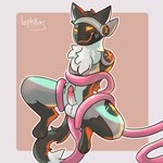 anthro cat_protogen dincu_the_protogen genitals machine male penetration penis sex solo tentacle_penetration tentacle_sex tentacles lephkas protogen 1:1 absurd_res hi_res