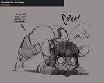 anthro ass_up big_butt butt clothed clothing eyewear female glasses jack-o'_pose pose solo text joaoppereiraus gwen_geek gwen_martin mammal mouse murid murine rodent 5:4 english_text hi_res meme monochrome