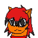 accessory anthro collar female fur hair heart_symbol multicolored_hair one_eye_closed orange_body orange_fur red_hair smile solo wink karameru_(artist) ember_(karameru) domestic_cat felid feline felis mammal animated digital_media_(artwork) pixel_(artwork) pixel_animation