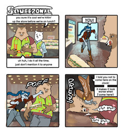 4_panel_comic angry anthro blue_hair boots brown_body brown_fur clothed clothed_anthro clothed_female clothed_male clothing cowboy_boots dialogue face_punch feet female food foot_on_head footwear fully_clothed fully_clothed_anthro fully_clothed_female fully_clothed_male fur grey_body grey_fur group hair holding_food holding_object holding_sandwich inside lying male masochism multicolored_body multicolored_fur safety_vest sandwich_(food) shoes spurs standing tan_body tan_fur text topwear trio two_tone_body two_tone_fur vest white_body white_fur hieronymusjohnson abdullah_(hieronymusjohnson) squeez_(hieronymusjohnson) canid canine canis domestic_dog mammal nordic_sled_dog samoyed spitz 2025 aliasing binary_drawing comic digital_drawing_(artwork) digital_media_(artwork) english_text hi_res