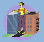 anthro breasts clothing feet female flip_flops footwear macro navel sandals shoes solo spicybonfirechicken thick_thighs toes wide_hips dawn_(silverscarf) reptile scalie snake vine_snake hi_res