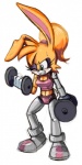 anthro exercise female midriff navel solo saltcore archie_comics sega sonic_the_hedgehog_(archie) sonic_the_hedgehog_(comics) sonic_the_hedgehog_(series) bunnie_rabbot lagomorph leporid mammal rabbit 2015