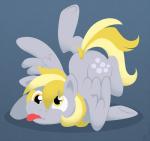 amber_eyes blonde_hair cutie_mark feathered_wings feathers female feral fur grey_body grey_feathers grey_fur hair long_hair solo tongue tongue_out wings yellow_eyes raygirl friendship_is_magic hasbro my_little_pony mythology derpy_hooves_(mlp) equid equine mammal mythological_creature mythological_equine pegasus