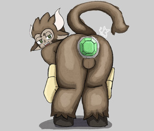 anal anal_penetration anthro buttplug male object_in_ass penetration plug_(sex_toy) rear_view sex_toy sex_toy_in_ass sex_toy_insertion solo blankitty manos_(blankitty) humanoid hybrid mammal primate hi_res