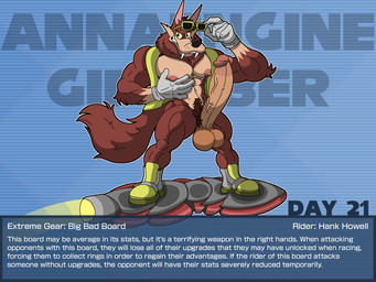 abs anthro arm_tuft balls biceps big_balls big_muscles big_pecs big_penis blue_background bottomless brown_body brown_fur cheek_tuft circumcised circumcision_scar clothed clothing elbow_tuft erection extreme_gear eyewear facial_tuft fangs fluffy fluffy_tail footwear fur fur_markings genital_scar genitals gloves grin grinning_at_viewer handwear holding_object hoverboard hovercraft huge_penis humanoid_genitalia humanoid_penis looking_at_viewer male markings multicolored_body multicolored_fur muscular muscular_anthro muscular_male navel nipples nude pec_grab pec_squeeze pecs penis pubes saggy_balls scar shoes simple_background smile smiling_at_viewer solo standing sunglasses sunglasses_removed tail tan_balls tan_body tan_fur tan_penis teeth text topwear topwear_only tuft vehicle vein veiny_penis vest vest_only yellow_clothing annaengine inktober hank_howell_(piti_yindee) canid canine canis mammal wolf 2025 4:3 digital_media_(artwork) english_text hi_res