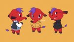 anthro bottomless clothed clothing hair looking_at_viewer male shirt simple_background smile solo sweater teeth topwear darmp animal_crossing nintendo cyd_(animal_crossing) elephant elephantid mammal proboscidean 2020 hi_res signature