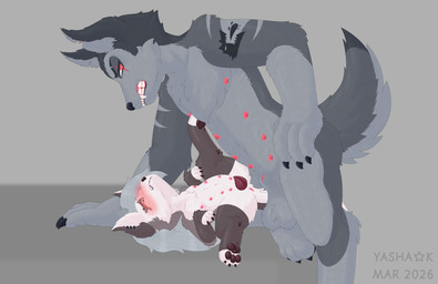 3_fingers 3_toes adult_on_child adult_on_young adult_penetrating_young age_difference angry animal_genitalia animal_vulva anthro anthro_on_feral anthro_penetrating anthro_penetrating_feral arm_tattoo attached_sheath balls bestiality black_body black_claws black_fur black_pawpads blind_eye blush bodily_fluids canine_genitalia canine_vulva claws countershading crying digitigrade dipstick_tail duo facial_scar feet female feral feral_penetrated fingers forced fur genitals grey_body grey_fur grey_hair hair male male/female markings multi_eye multi_nipple muscular muscular_male nipples pawpads penetration pink_flesh rape red_flesh red_sclera saggy_balls scar sex sheath snarling tail tail_markings tattoo tears toes vulva white_body white_eyes white_fur young yashak hellaverse helluva_boss feral_loona_(helluva_boss) loona_(helluva_boss) vortex_(helluva_boss) 2026 absurd_res hi_res