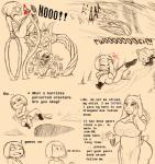 alternate_universe anthro apron balls blush boss_monster_(undertale) bovid breasts caprine cleavage clothed clothing crossgender dialogue elemental_creature english_text erection female flora_fauna flower flower_creature flowey_the_flower forced foreskin frisk_(undertale) frisky_(under(her)tail) genitals greeting group hi_res human humanoid_genitalia humanoid_penis larger_female male mammal mature_anthro mature_female mother_(lore) mtf_crossgender parent_(lore) parody peddles penis plant size_difference smaller_male tentacles text thewill toriel tutori under(her)tail undertale undertale_(series)