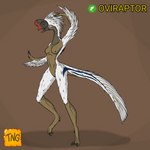 anthro beak blue_body blue_feathers feathers female happy nude scales solo white_body white_feathers the_nameless_guy jurassic_park jurassic_world jurassic_world:_dominion universal_studios dinosaur oviraptor oviraptorid prehistoric_species reptile scalie theropod 1:1 hi_res