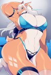 2022 anthro armband aurora_(osaki_eru) belly_tuft biceps big_breasts big_butt big_muscles bikini black_bikini_bottom black_bottomwear black_choker black_clothing black_jewelry black_necklace blue_bikini_top blue_clothing blue_eyes blue_swimwear blue_topwear blush blush_lines bottomwear breast_squish breasts brown_body brown_fur bulging_breasts butt choker city city_background clothing countershade_torso countershading crotch_tuft deer diamond_(marking) ears_back ears_up eyelashes female flexing flexing_bicep full-length_portrait fur gram_quartz hair head_turned hi_res horizontal_pupils huge_breasts huge_muscles huge_thighs jewelry kneeling legwear long_ears long_hair looking_at_viewer looking_down looking_down_at_viewer mammal markings multicolored_body multicolored_fur muscular muscular_anthro muscular_female necklace obliques orange_body orange_fur pivoted_ears portrait pupils scut_tail short_tail small_head snout solo sports_bikini squish stockings swimwear tail tan_body tan_fur teal_eyes text thick_arms thick_thighs tight_bikini tight_bra tight_clothing tight_swimwear tight_topwear topwear translucent translucent_clothing translucent_legwear translucent_stockings tuft two_tone_body two_tone_fur white_body white_clothing white_eyeshadow white_fur white_hair white_legwear white_stockings wide_hips