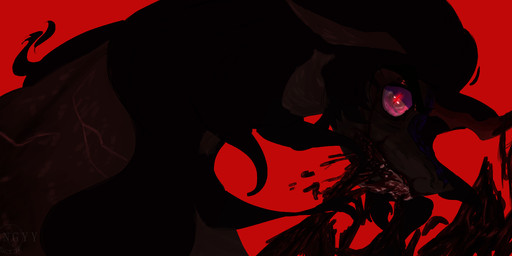 black_body black_mane blood blood_in_mouth blood_on_face bloody_teeth bodily_fluids cannibalism eye_contact eyebrows facial_hair fangs feral flesh flowing_mane frown furrowed_eyebrows gore gore_focus grotesque horn looking_at_another looking_at_viewer male mane pivoted_ears pupils red_background red_eyes scar sideburns simple_background slit_pupils solo teeth thick_eyebrows eyestrain_warning fangyy friendship_is_magic hasbro my_little_pony mythology king_sombra_(mlp) classical_unicorn equid equine horse mammal mythological_creature mythological_equine pony unicorn 2026 colored digital_drawing_(artwork) digital_media_(artwork) hi_res shaded