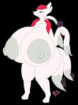 albino areola big_breasts breasts corruption female fur huge_breasts hyper hyper_breasts nipples solo thick_thighs white_areola white_body white_fur white_nipples snekkobean nintendo pokemon floatzel generation_4_pokemon generation_5_pokemon hybrid mienshao pokemon_(species) absurd_res alpha_channel hi_res