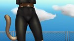 anthro biped bottomwear camel_toe clothed clothing cloud crop_top day female leggings legwear midriff navel outside pubes pubes_exposed shirt shorts sky solo standing thick_thighs topwear translucent translucent_clothing wide_hips androidz celest_(androidz) domestic_cat felid feline felis mammal 16:9 4k absurd_res digital_drawing_(artwork) digital_media_(artwork) hi_res widescreen